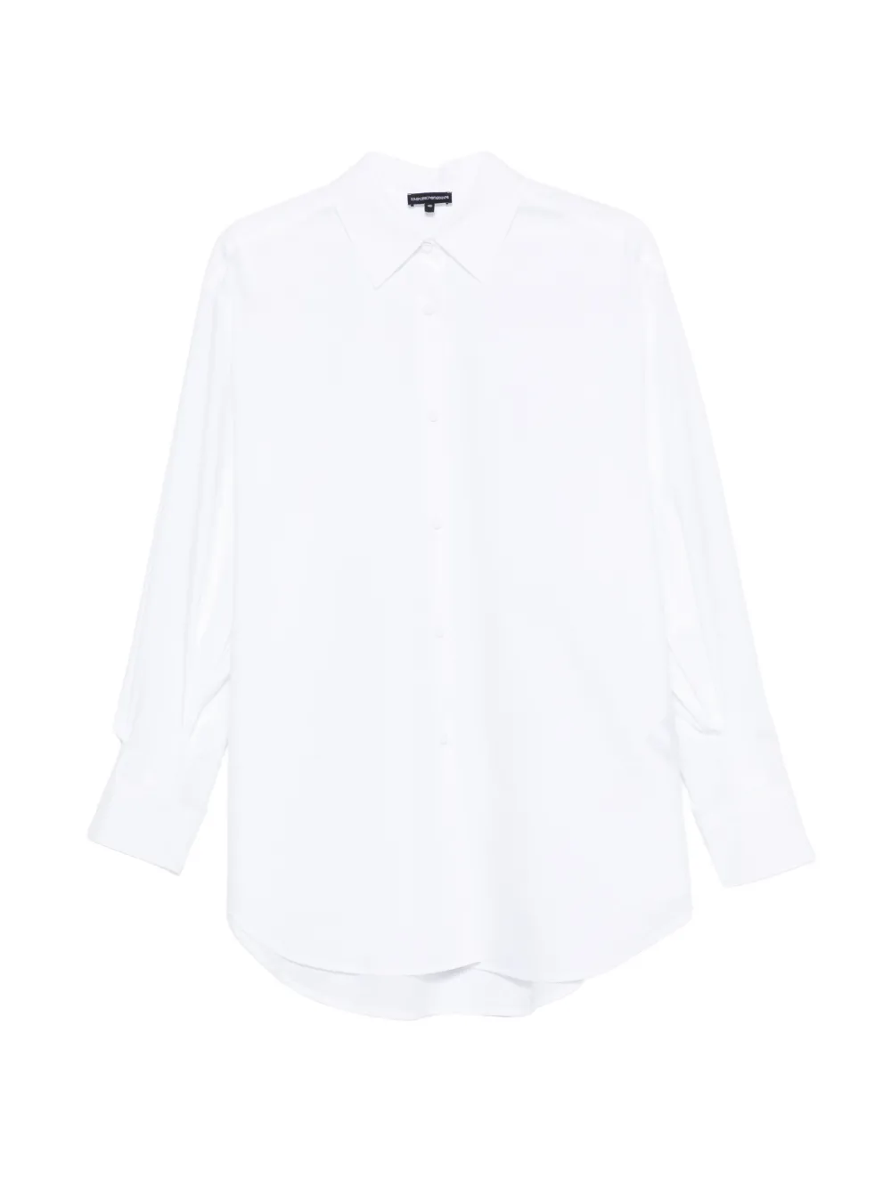 Emporio Armani button-up curved-hem shirt - Bianco