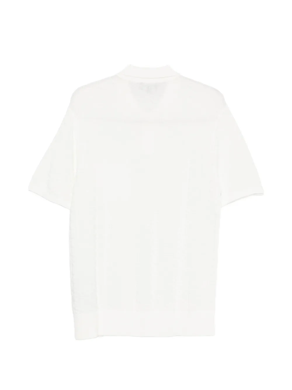 Emporio Armani button-up chest-pocket polo shirt Wit