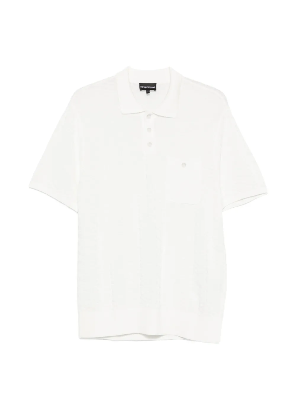 Emporio Armani button-up chest-pocket polo shirt Wit