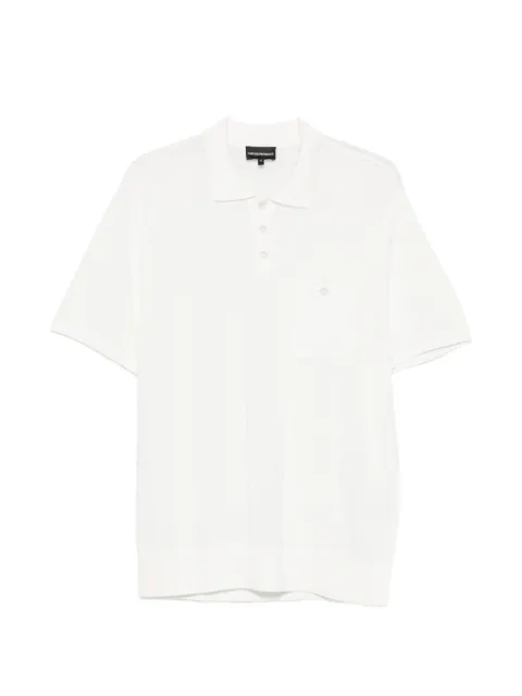 Emporio Armani polo boutonné à poche de poitrine