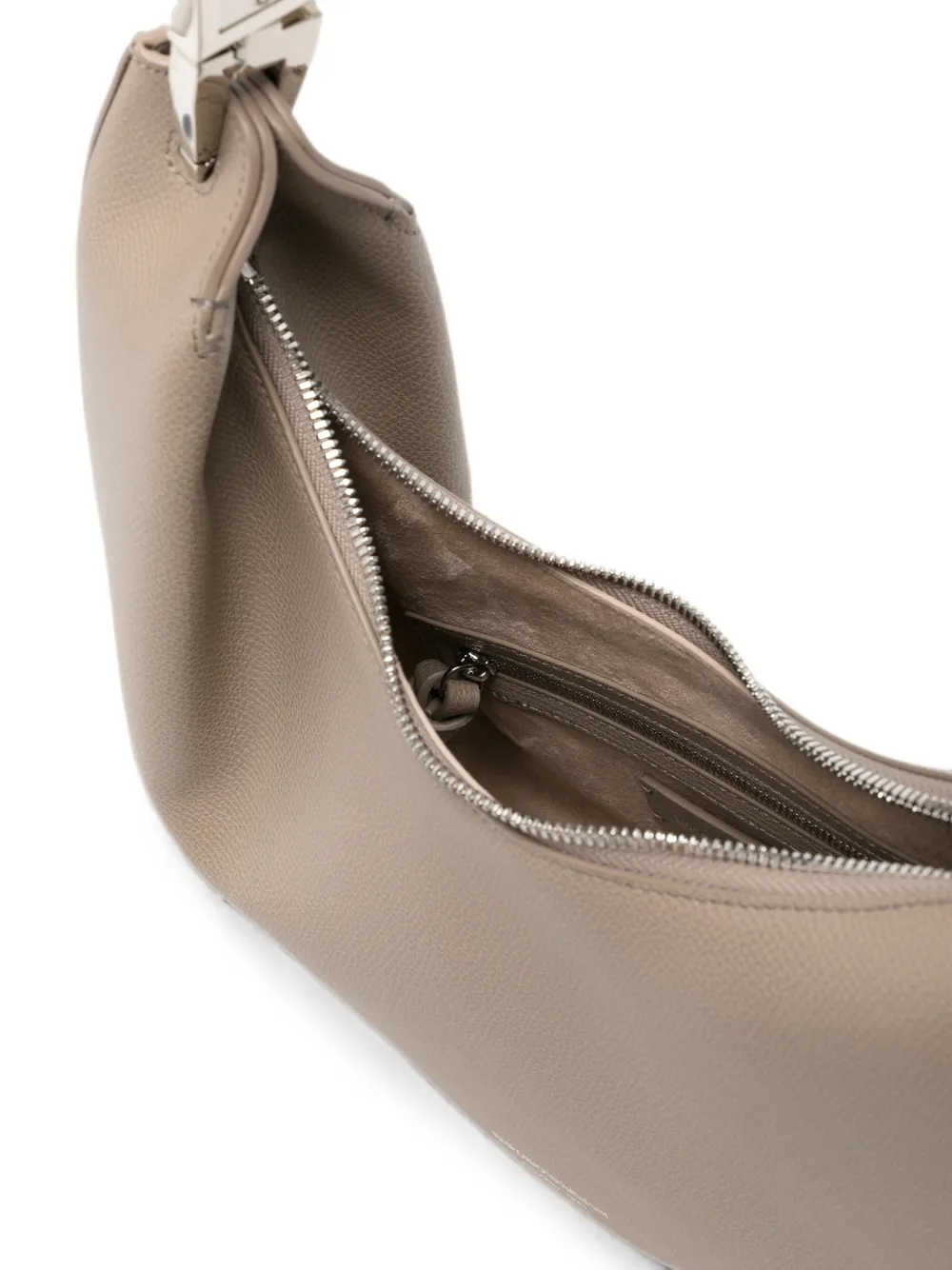 Emporio Armani 1981 leren schoudertas Beige