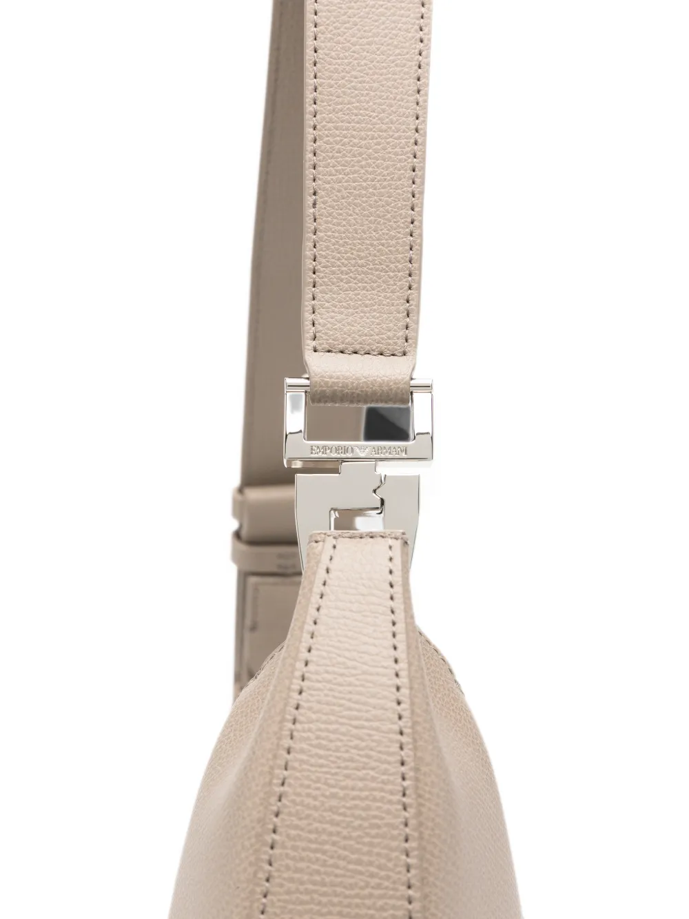 Emporio Armani 1981 leren schoudertas Beige