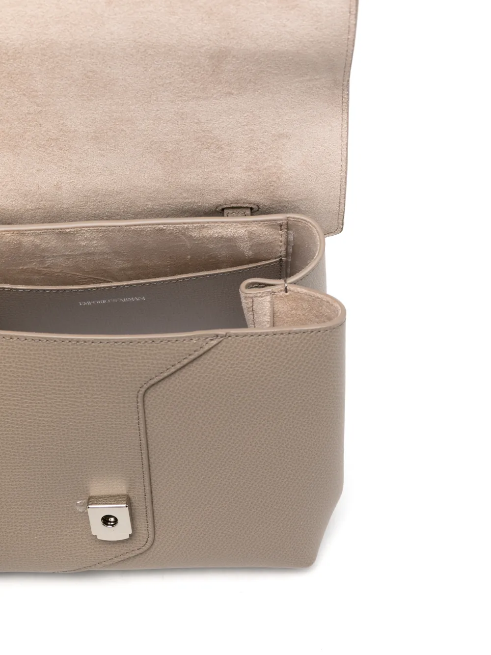 Emporio Armani 1981 leren mini-tas Beige