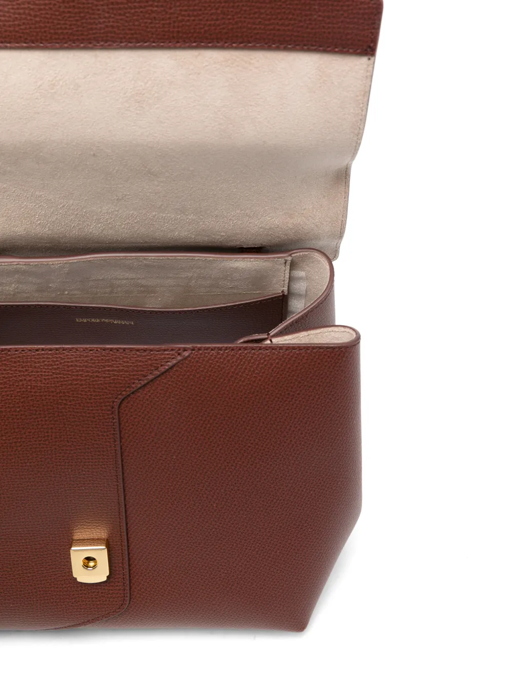 Emporio Armani leather tote bag Bruin