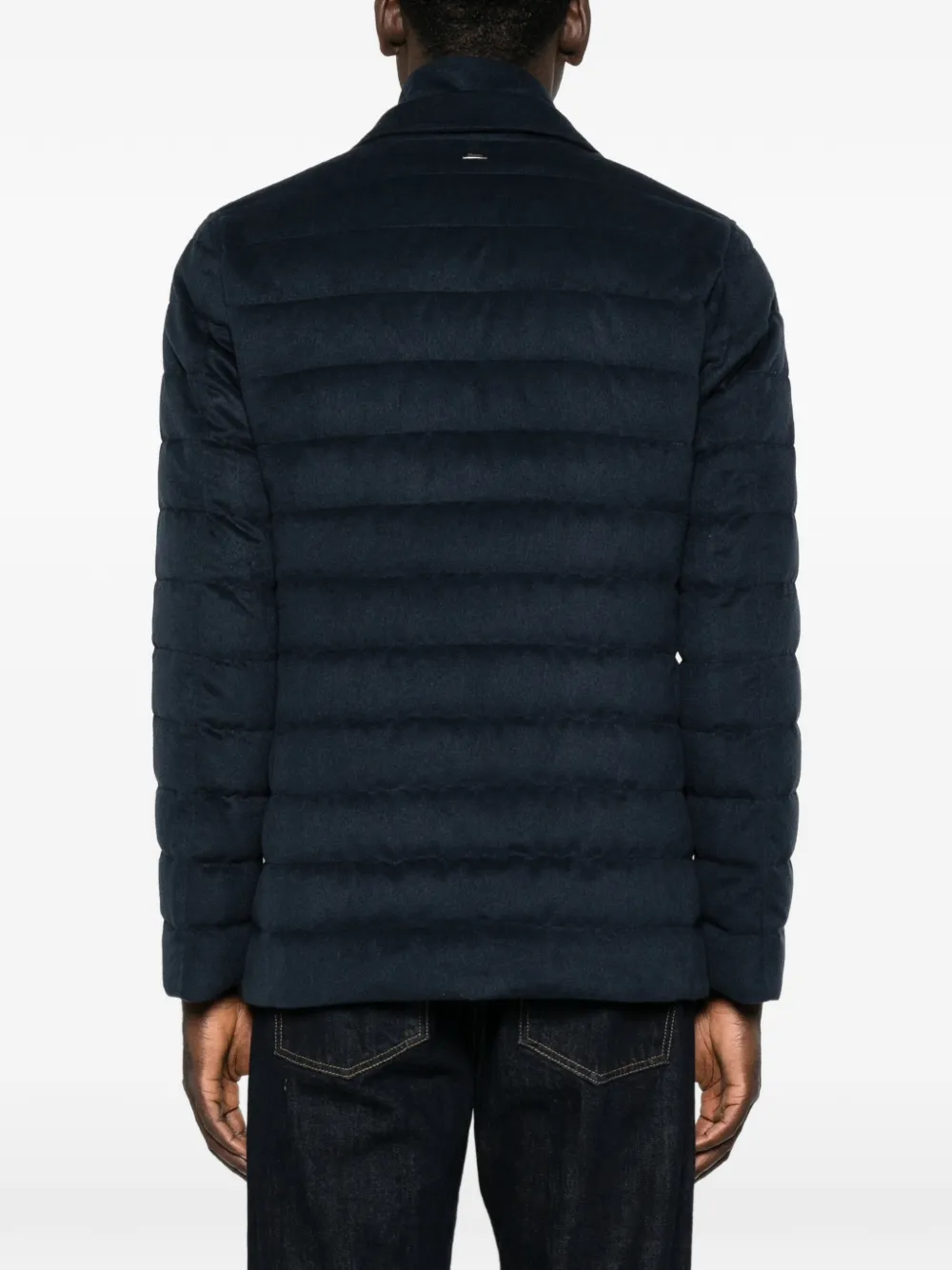 Herno layered-effect padded jacket Blauw