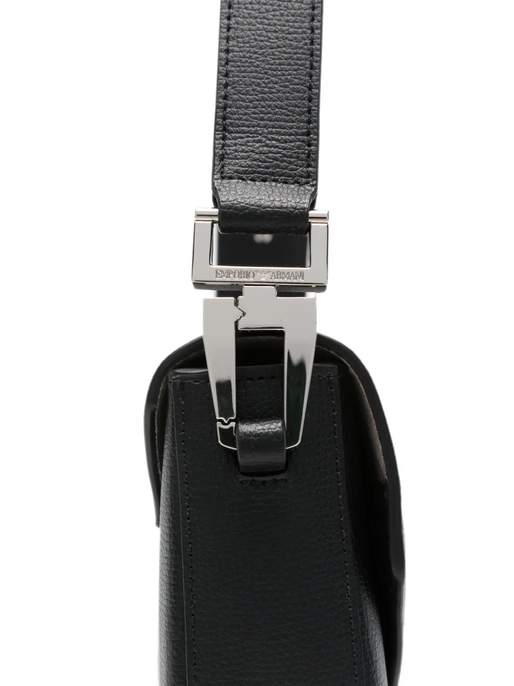 Emporio Armani 1981 leren crossbodytas Zwart