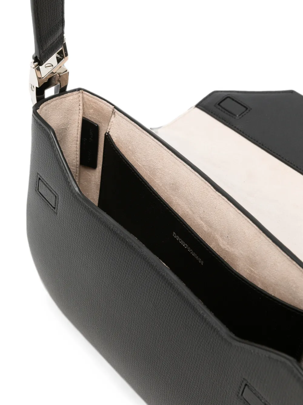 Emporio Armani 1981 leren crossbodytas Zwart
