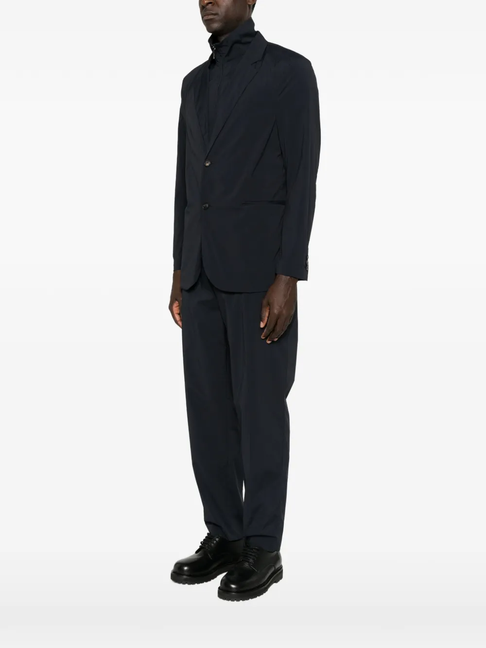 Emporio Armani Blazer met gelaagd effect en gekerfde revers Blauw