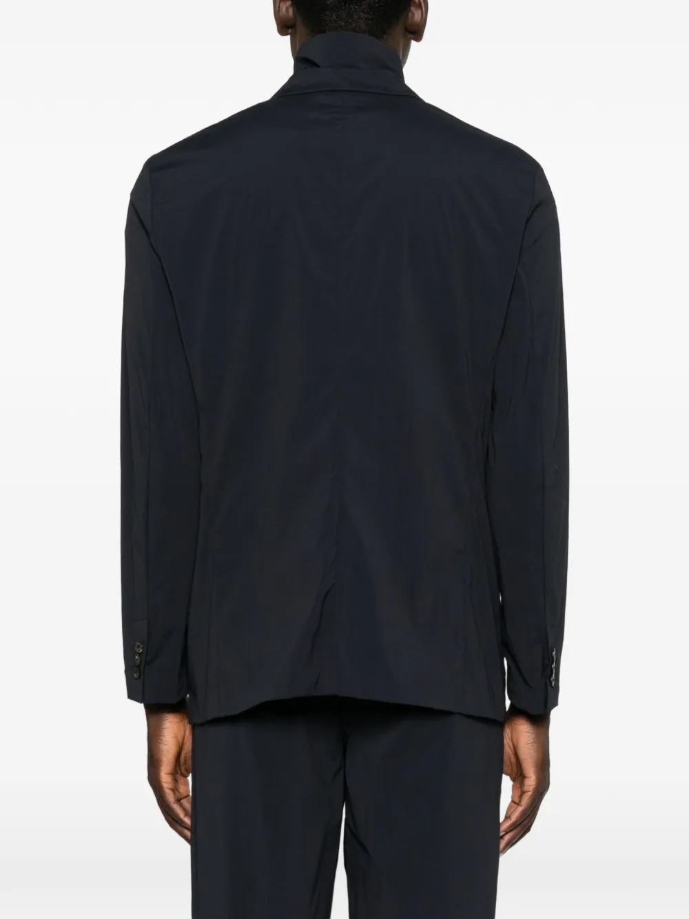 Emporio Armani Blazer met gelaagd effect en gekerfde revers Blauw