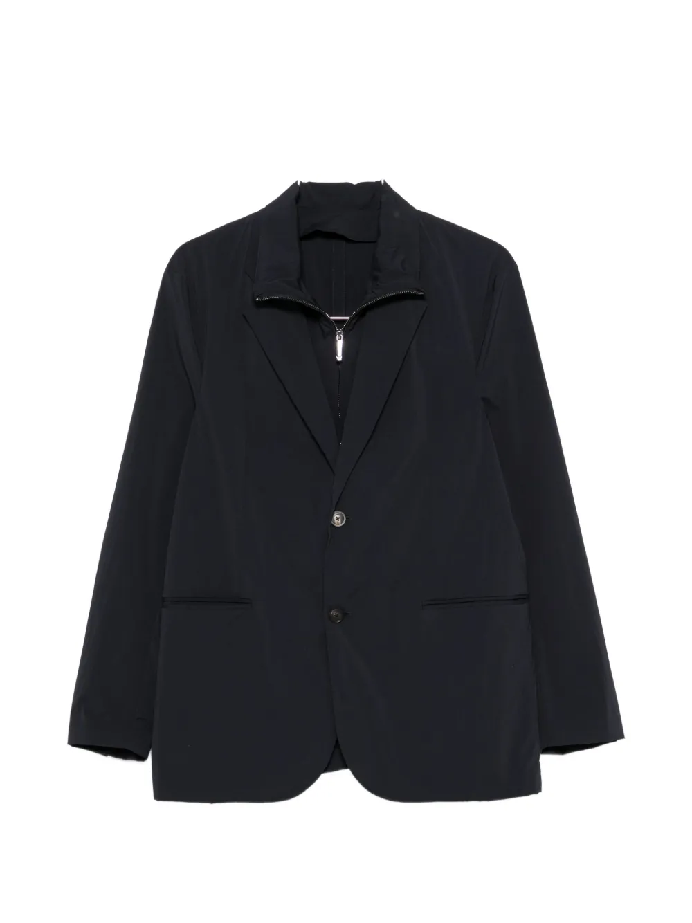 Emporio Armani layered-effect notched-lapel blazer - Blu