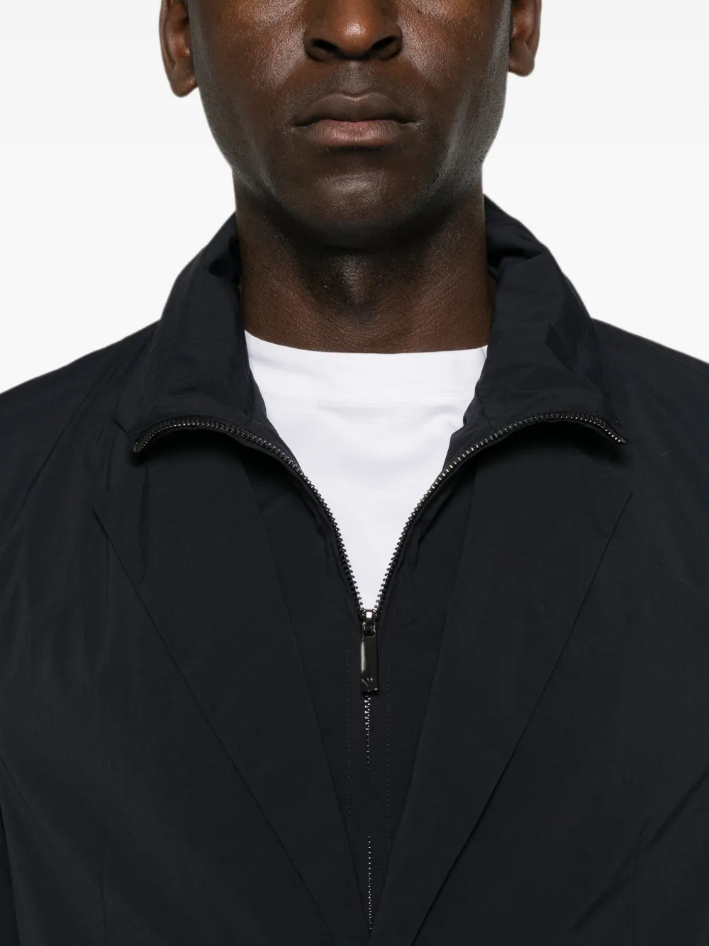 Emporio Armani Blazer met gelaagd effect en gekerfde revers Blauw