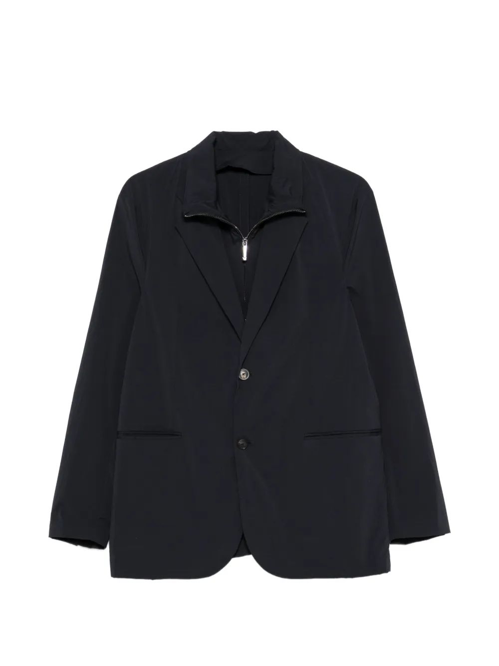 Emporio Armani layered-effect notched-lapel blazer - Blau