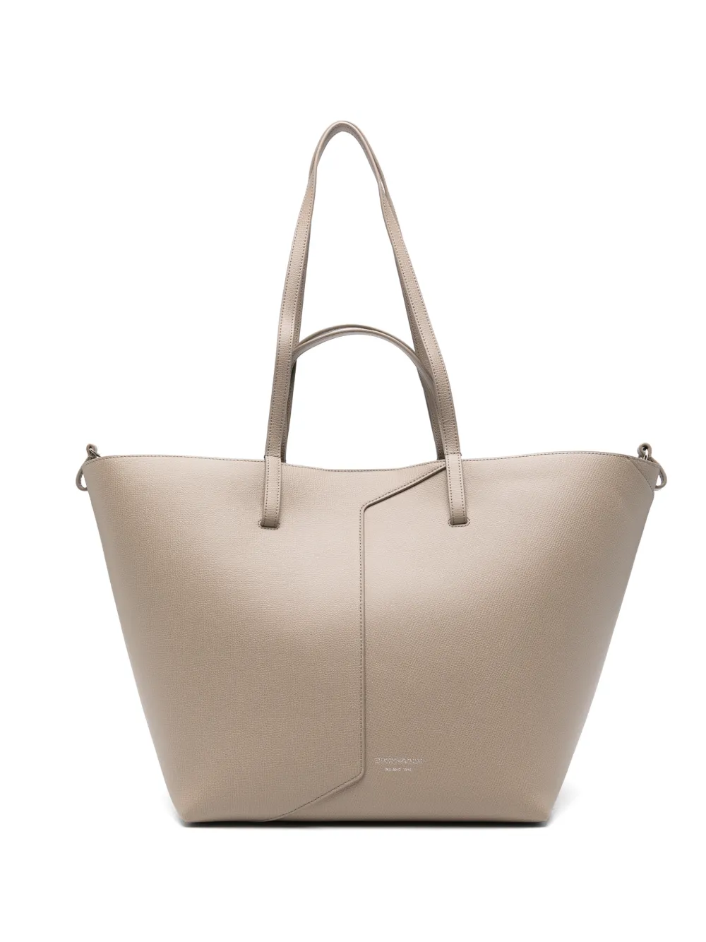 Emporio Armani leather tote bag - Grigio