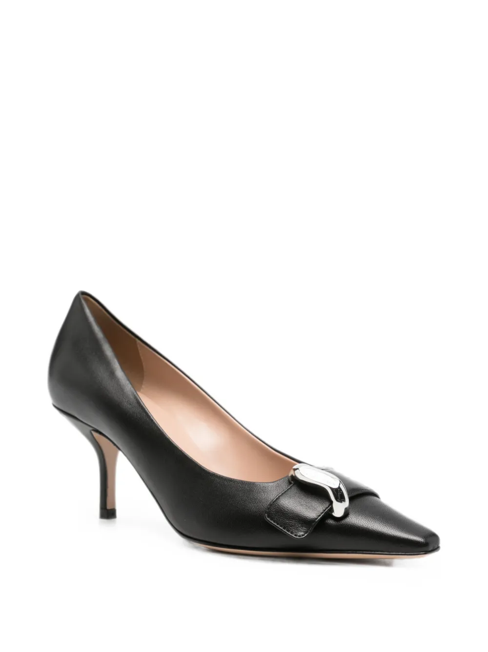 Emporio Armani buckle-detail pointed-toe pumps Zwart
