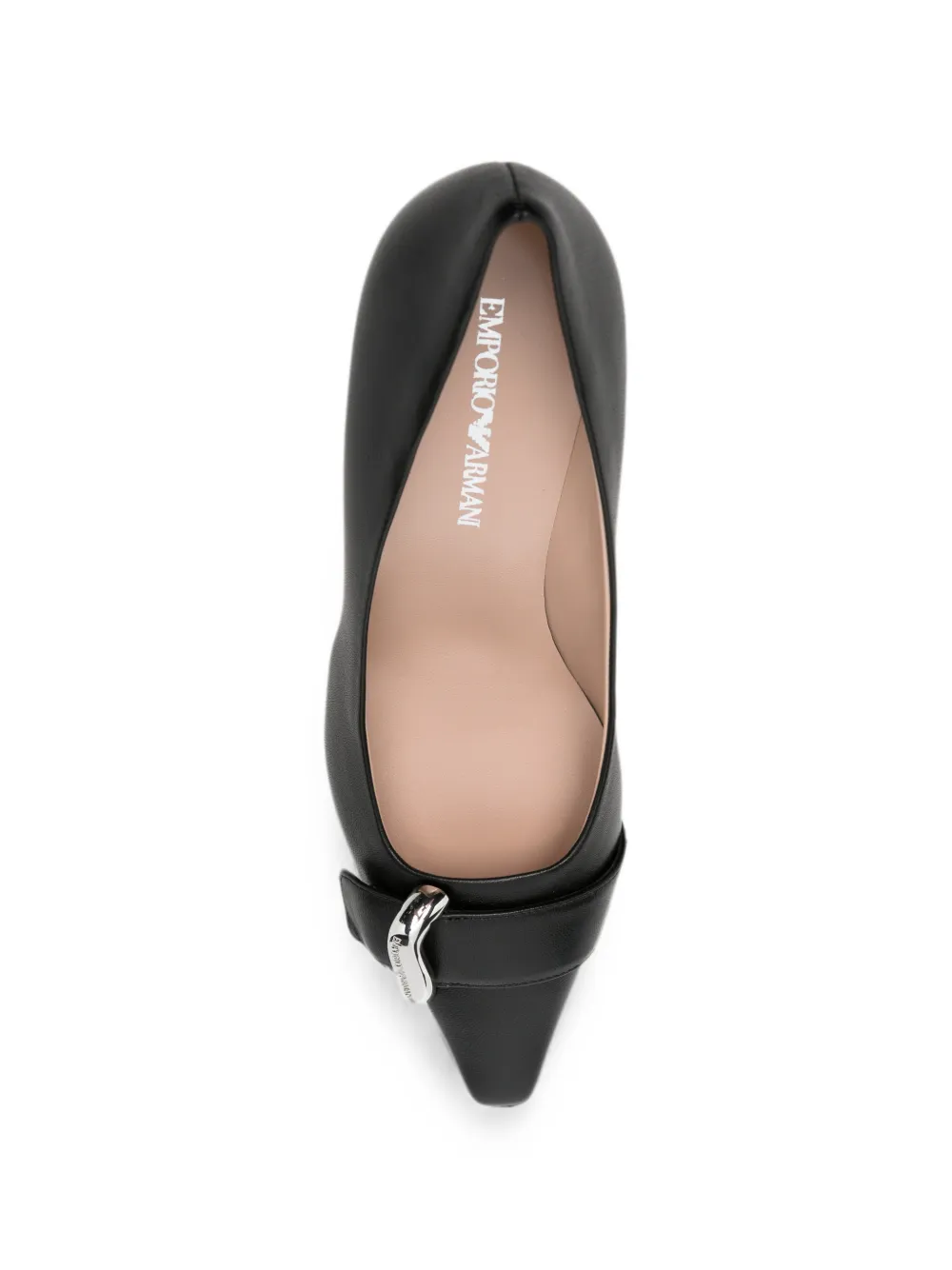 Emporio Armani buckle-detail pointed-toe pumps Zwart