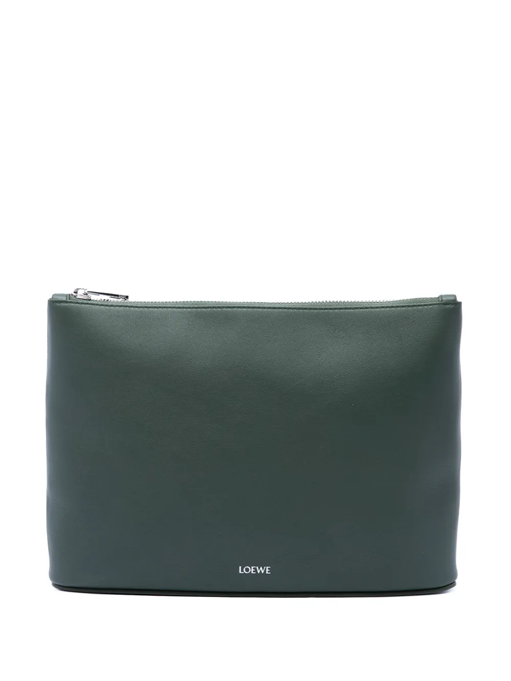 Loewe Pre-Owned 2017-2026 Leather Logo clutch bag - Green