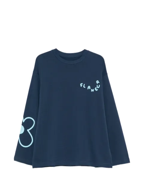 FLÂNEUR Blossom logo-print long-sleeve T-shirt