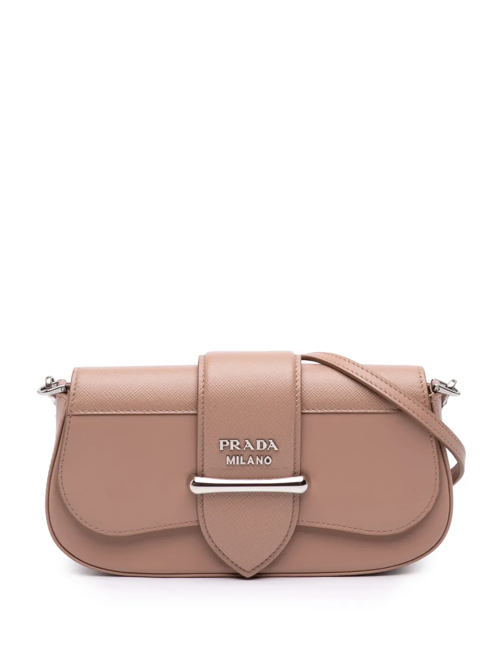 Prada Pre-Owned 2013-2026 mini Saffiano and City Sidonie Umhängetasche aus Kalbsleder - Braun