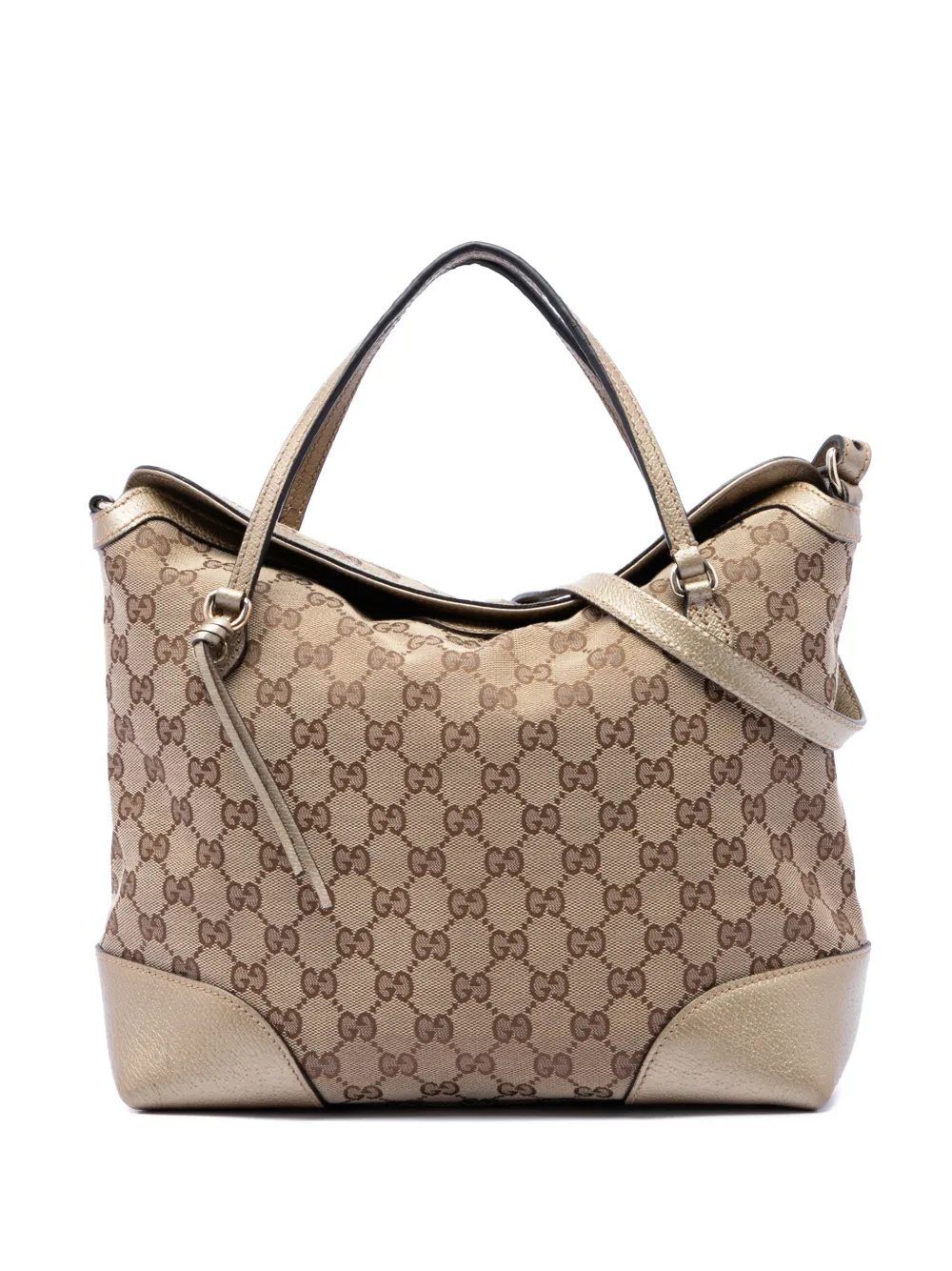 Gucci Pre-Owned 2000-2015 Medium GG Canvas Bree Fold Over Tote satchel - Neutrals