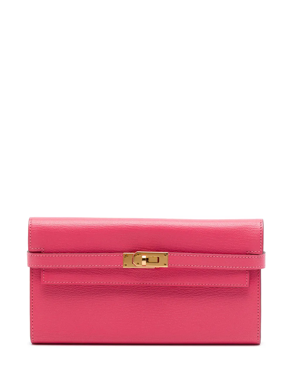 Hermès Pre-Owned 2016 Chevre Mysore Kelly Longue Wallet long wallets - Pink