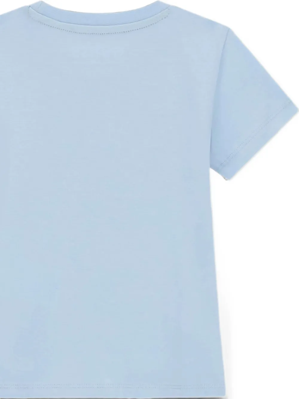 guess kids teddy-bear print logo-print T-shirt Blauw