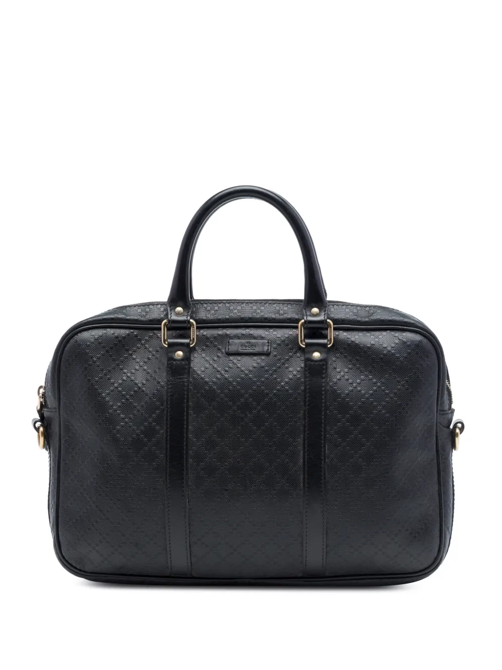 Gucci Pre-Owned 2016-2026 Medium Diamante Calfskin Bright business bag - Black
