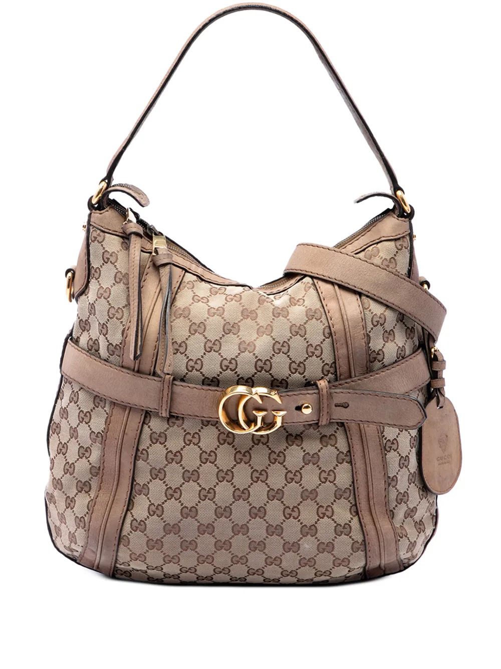 Gucci Pre-Owned Borsa a tracolla Running media in tela GG 2016-2026 - Toni neutri