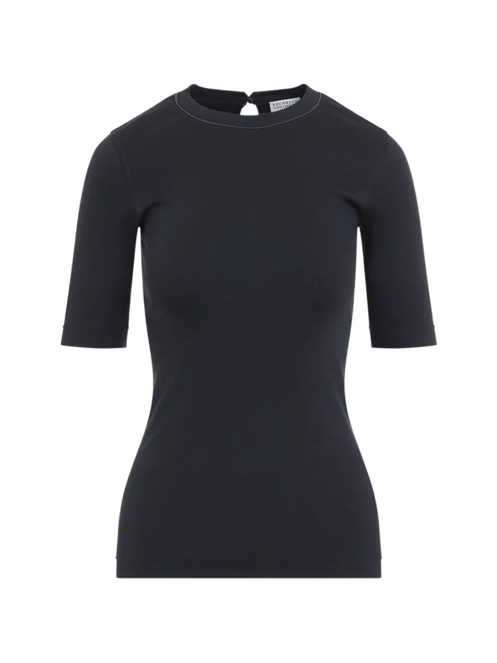 Brunello Cucinelli monili-trim short-sleeve T-shirt - Blu