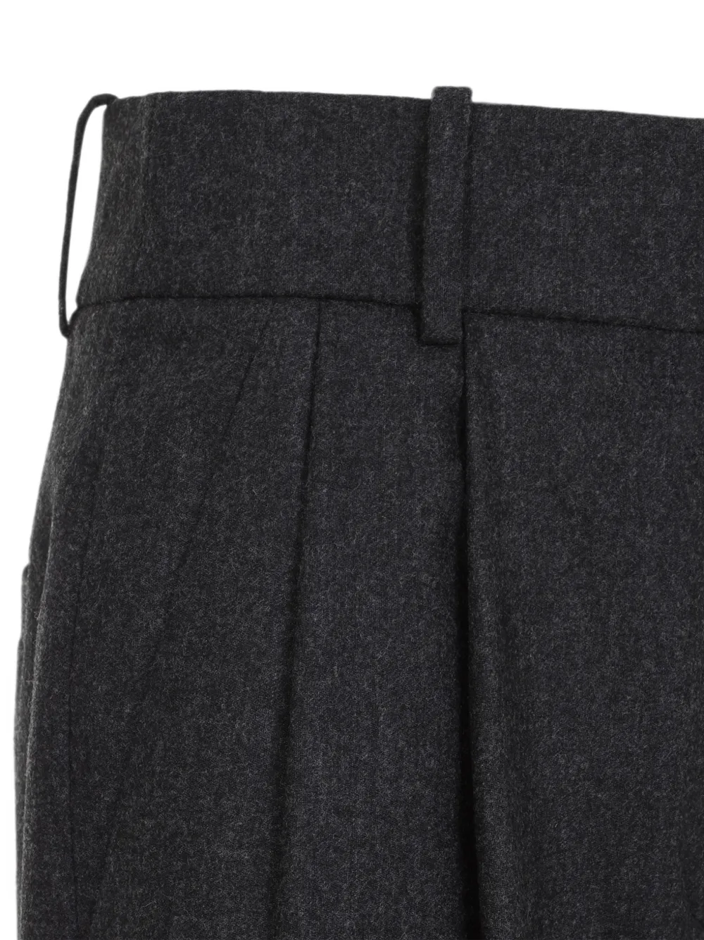 Giorgio Armani Plooibroek met wijde pijpen Grijs