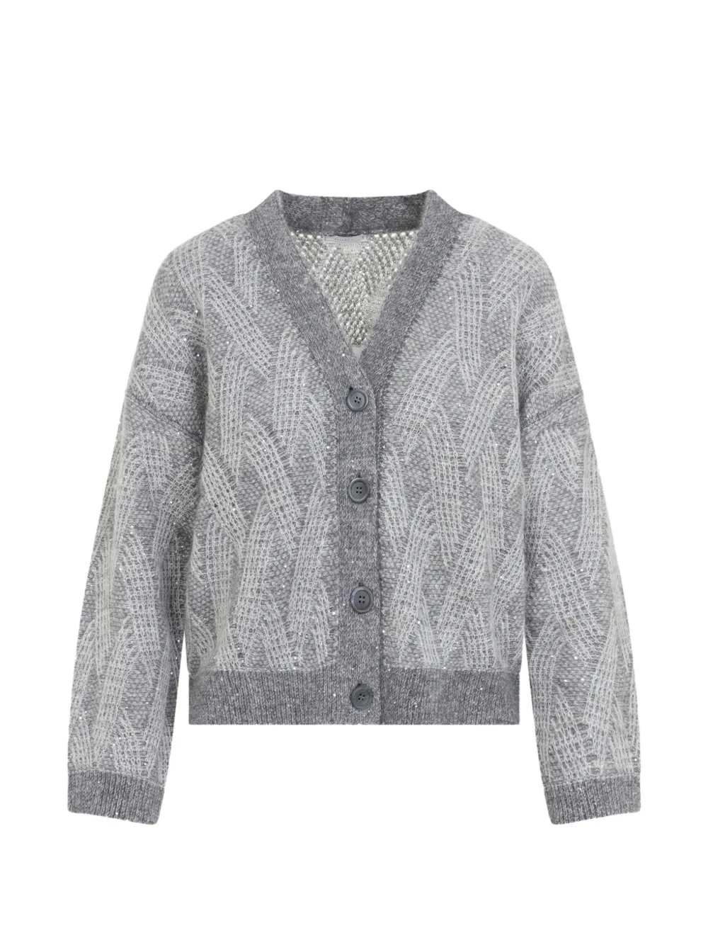 Peserico sequin-embellished cardigan - Grigio