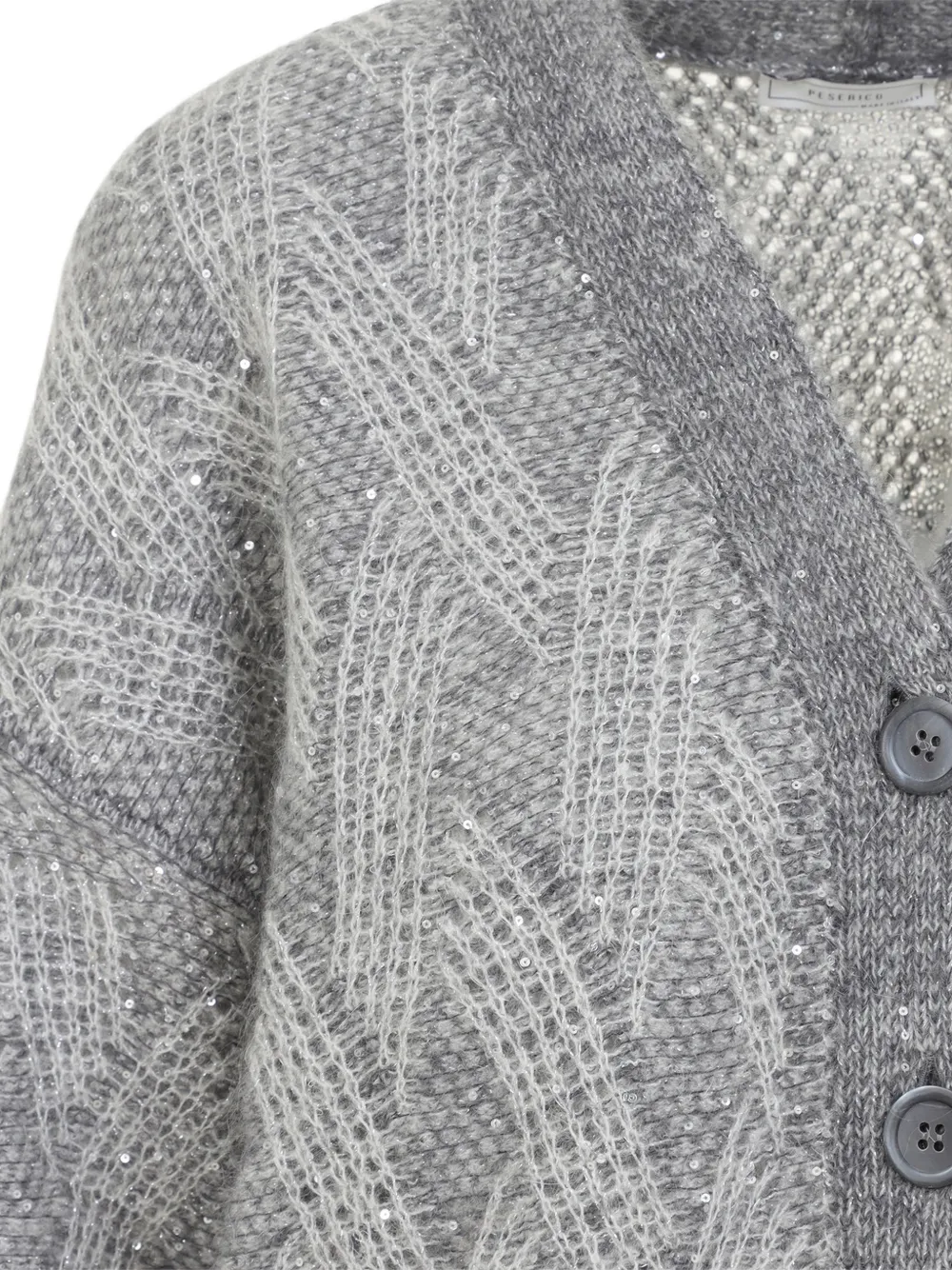Peserico Vest met pailletten Grijs