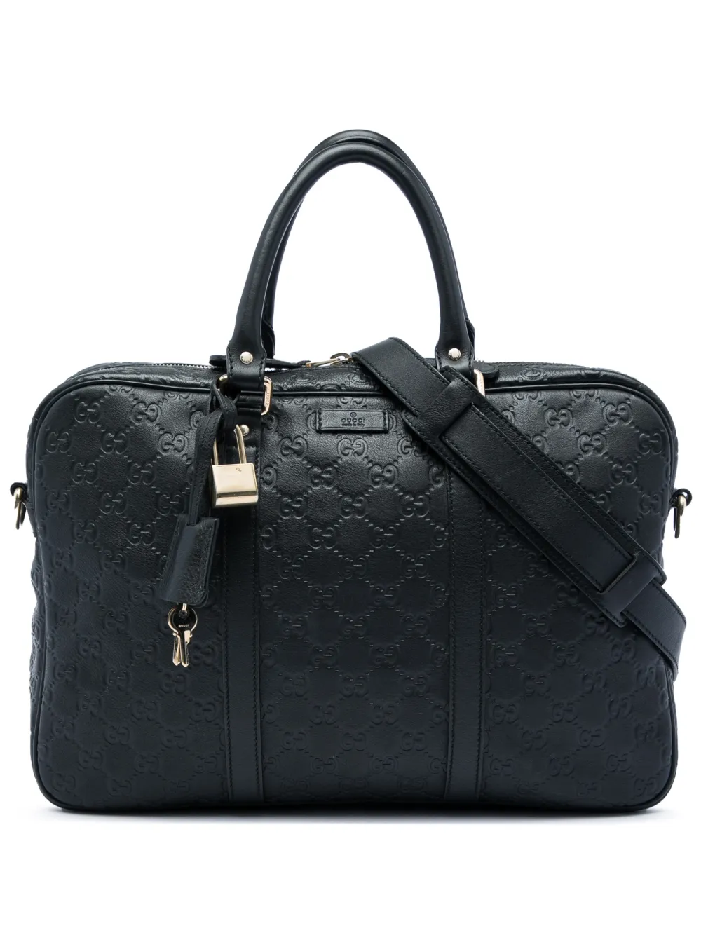 Gucci Pre-Owned 2016-2026 Guccissima business bag - Black