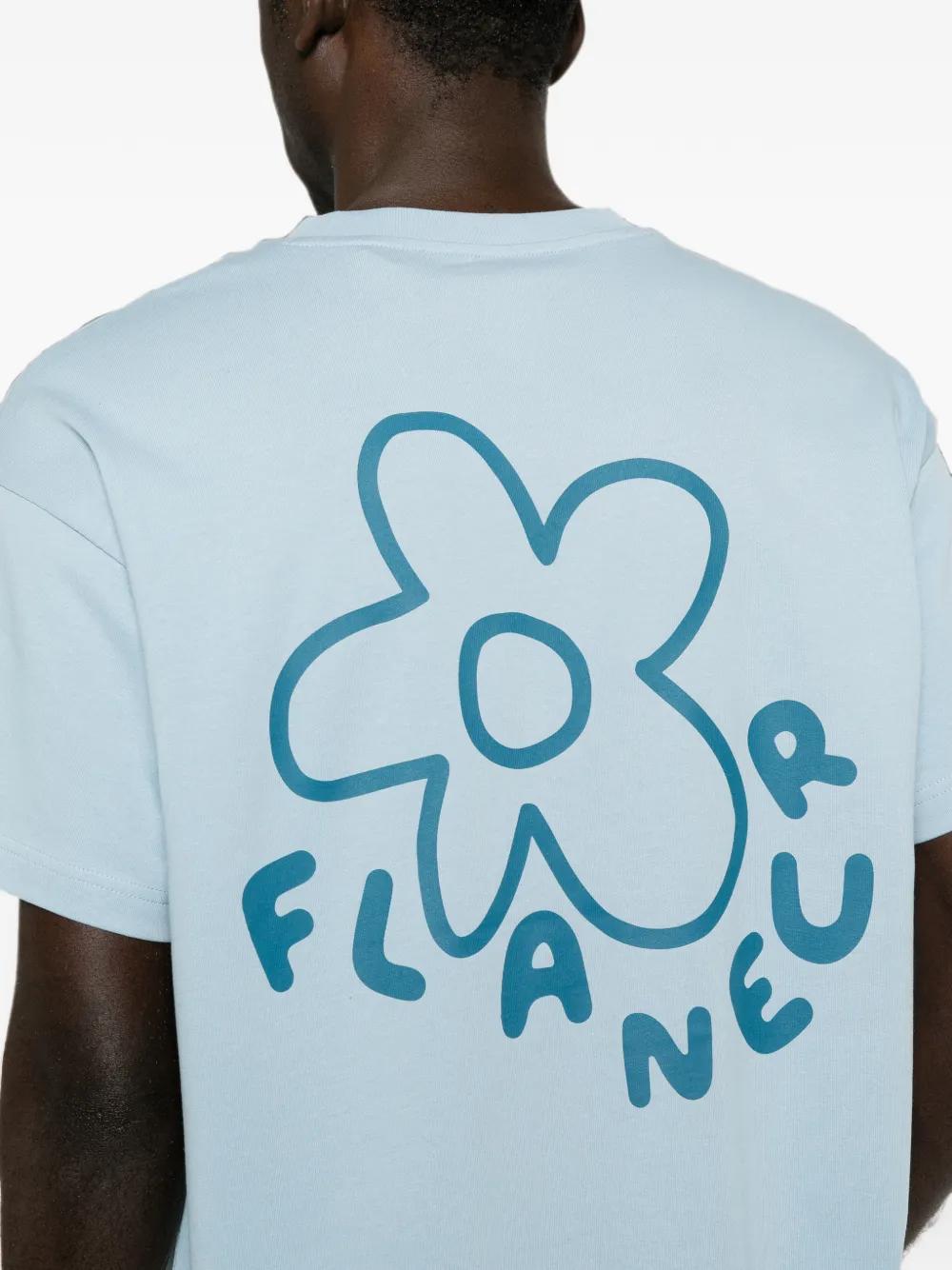 FLÂNEUR Blossom T-shirt met grafische print Blauw