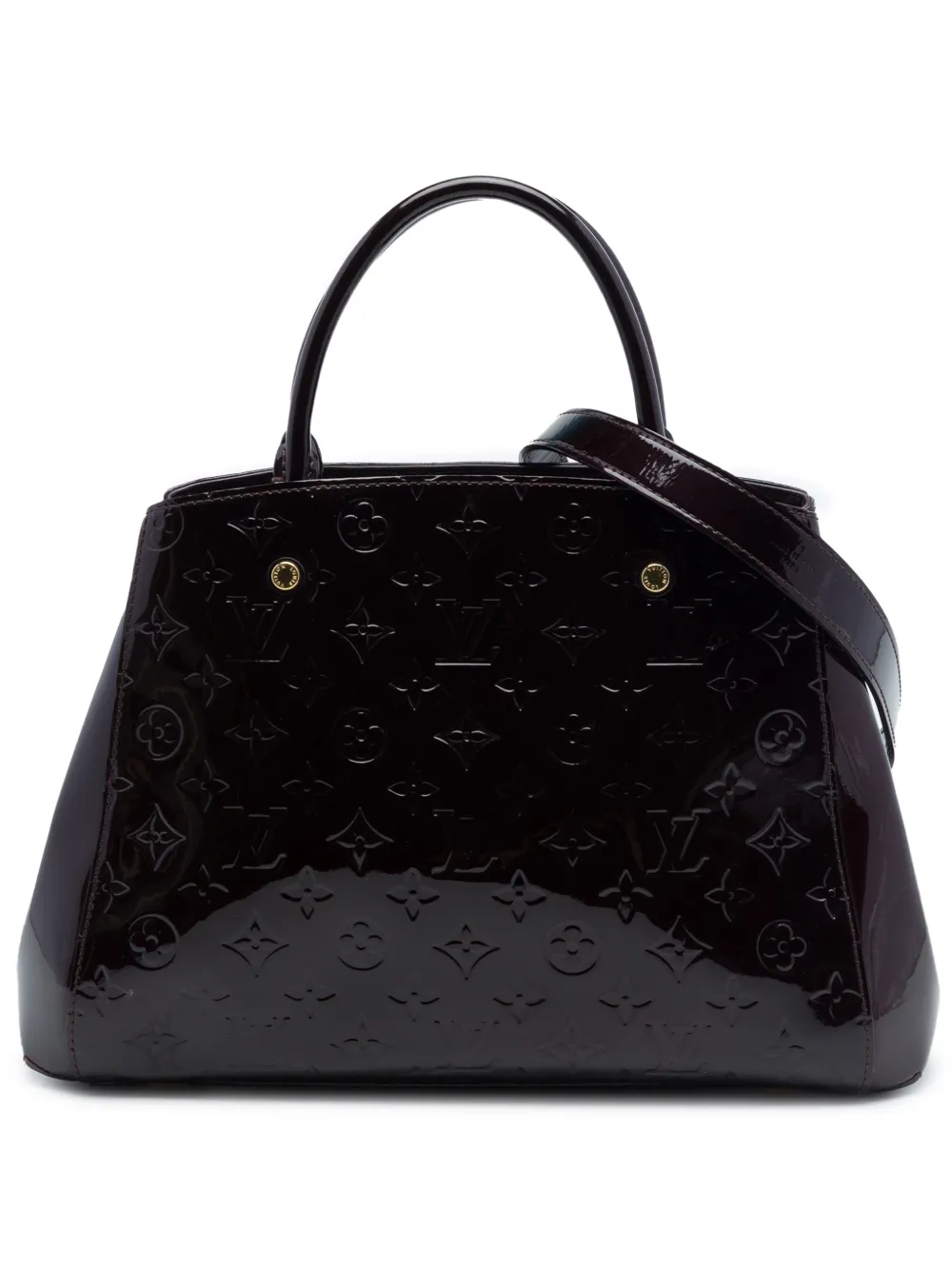 Louis Vuitton Pre-Owned 2015 Monogram Vernis Montaigne MM Satchel-Tasche - Violett