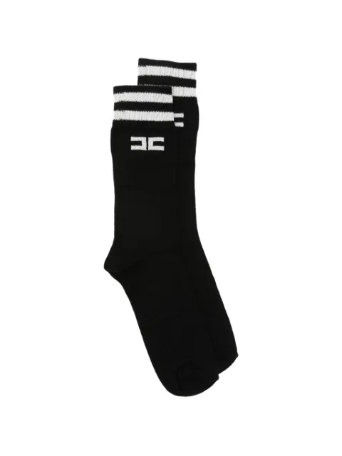 Elisabetta Franchi Kids logo-print striped socks