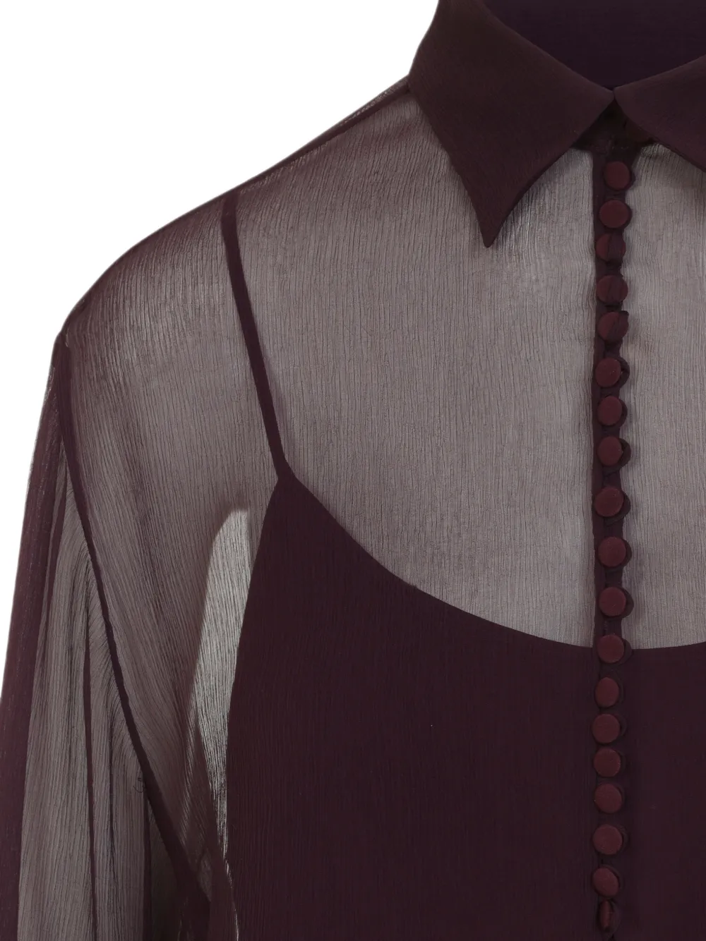 Ermanno Scervino Doorzichtige zijden blouse Rood