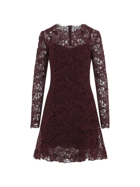 Ermanno Scervino vestido corto manga larga con capa de encaje