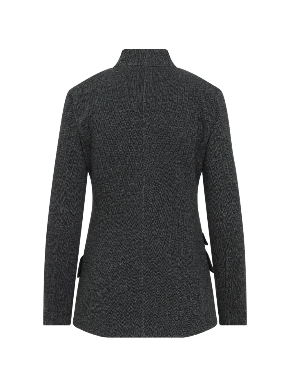 Giorgio Armani Slim-fit jack met visgraat-patroon Grijs