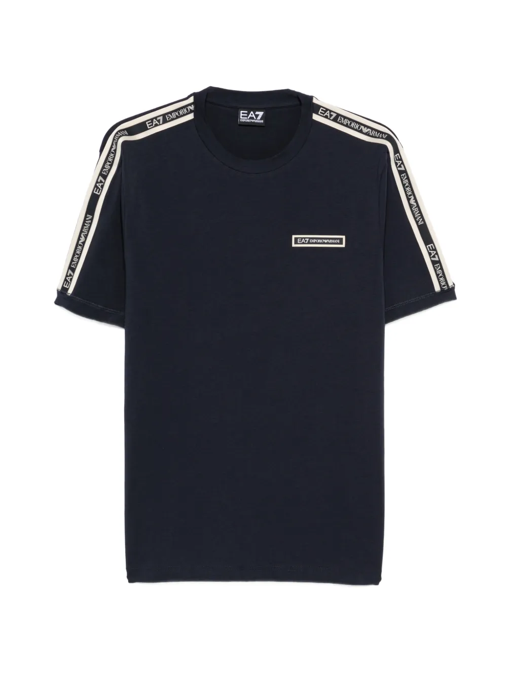 Ea7 Emporio Armani Logo Series tape-detail T-shirt - Blu