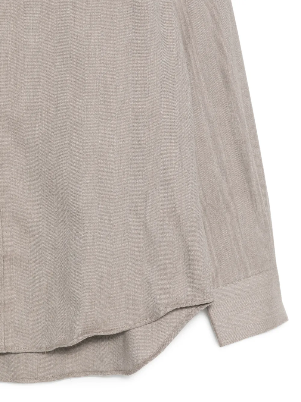 Canali Overhemd met puntige kraag Beige