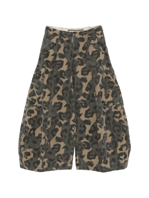 R13 leopard-print cotton cargo pants