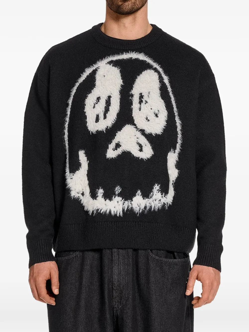 Y-3 Chito gebreide trui met grafische print Zwart