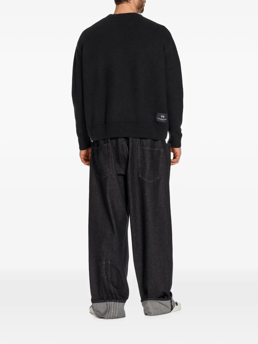 Y-3 Chito gebreide trui met grafische print Zwart