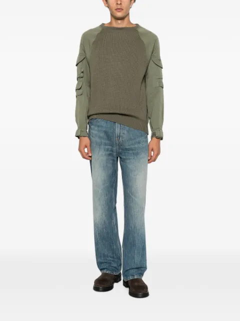 Balmain cargo-pocket panelled sweater