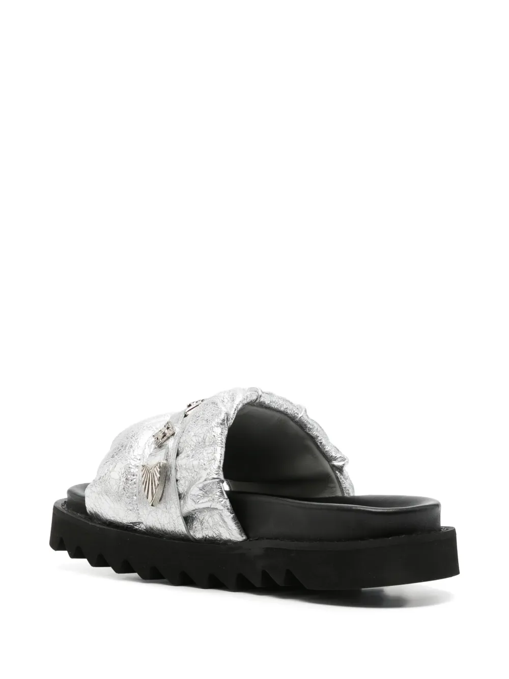 Toga Pulla open-toe embellished leather sandals Grijs