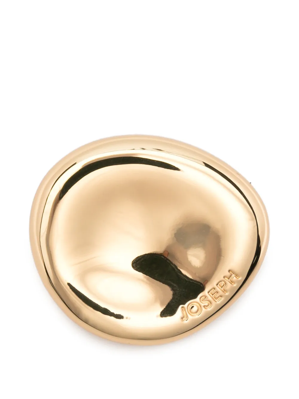 JOSEPH logo-engraved bean brooch - Oro