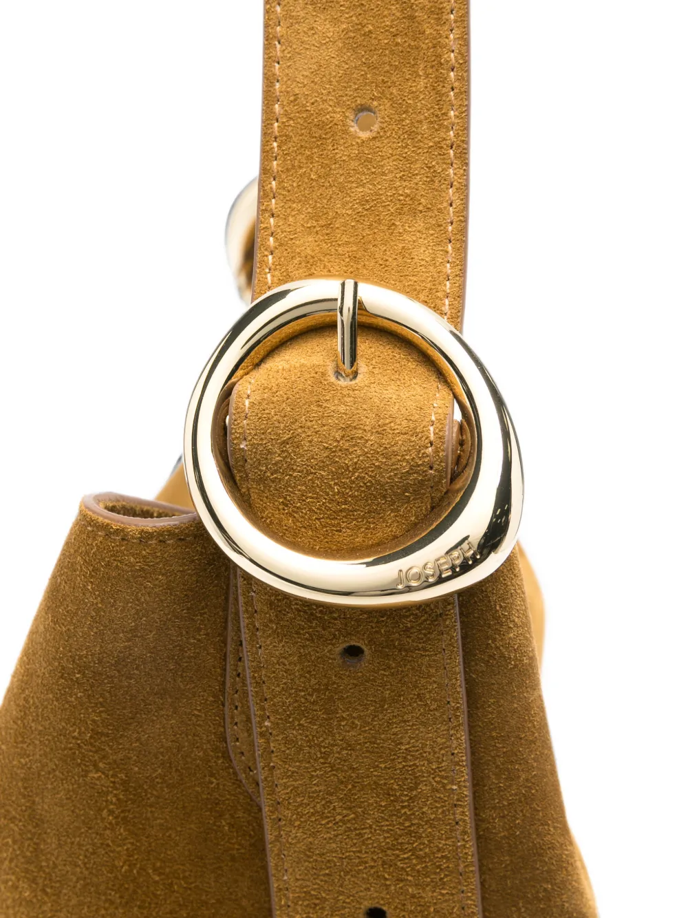 JOSEPH Fold suède bucket-tas Beige