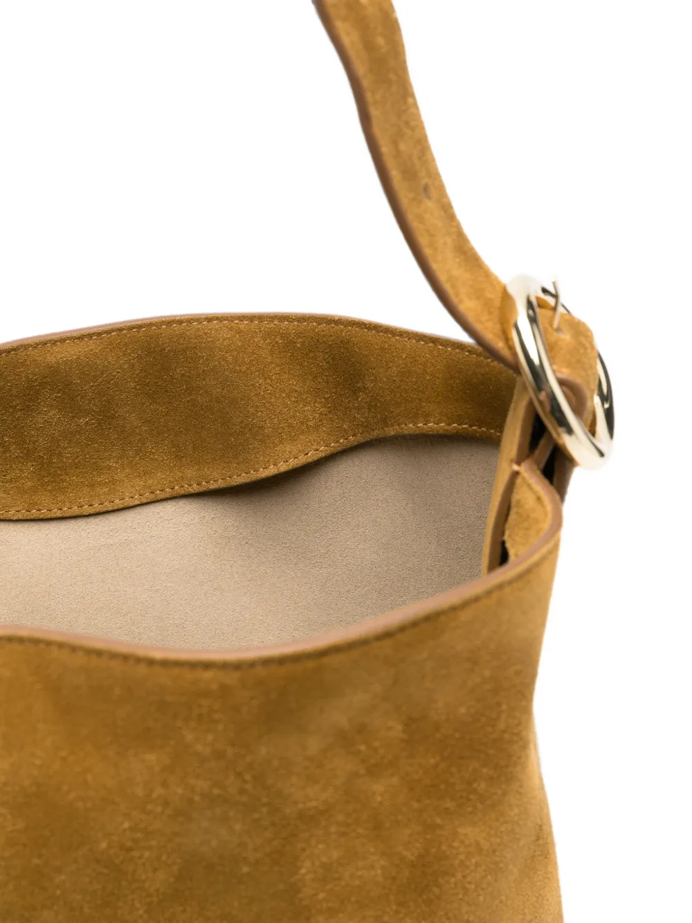 JOSEPH Fold suède bucket-tas Beige