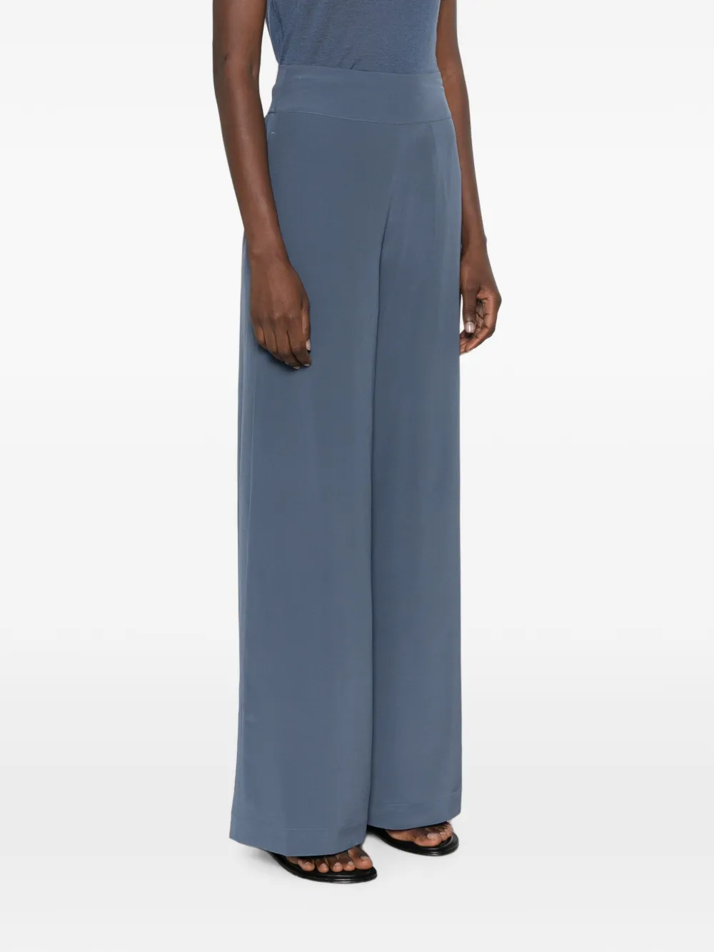 JOSEPH Rihani palazzobroek met elastische tailleband Blauw