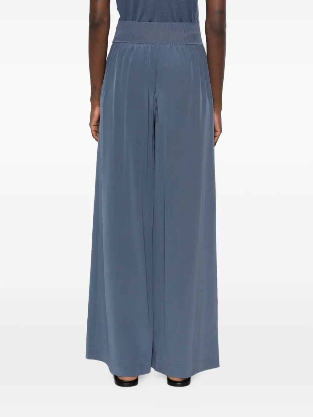 JOSEPH Rihani palazzobroek met elastische tailleband Blauw